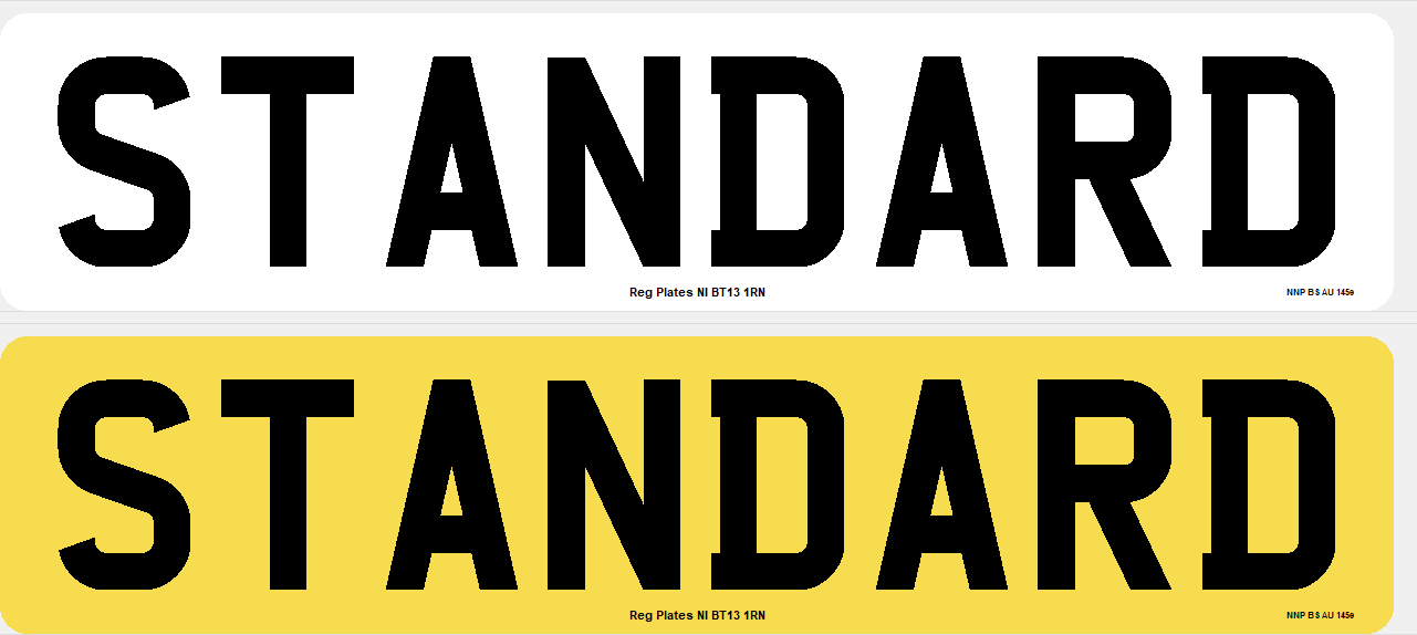 Standard UK Registration Plate [PAIR]